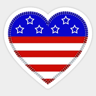 USA Flag United States Heart Independence Vote Patriotic 2020 Sticker